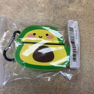 Air pods pro case avocado with hook